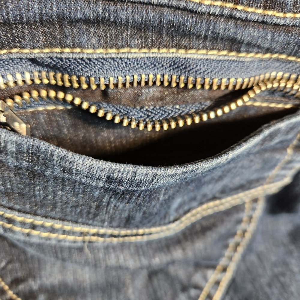 Gloria Vanderbilt Stretch Jeans Size 6 Blue Cropped Leg Embelished Pockets - Picture 7 of 13